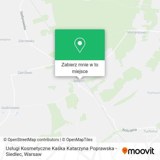 Mapa Usługi Kosmetyczne Kaśka Katarzyna Poprawska - Siedlec