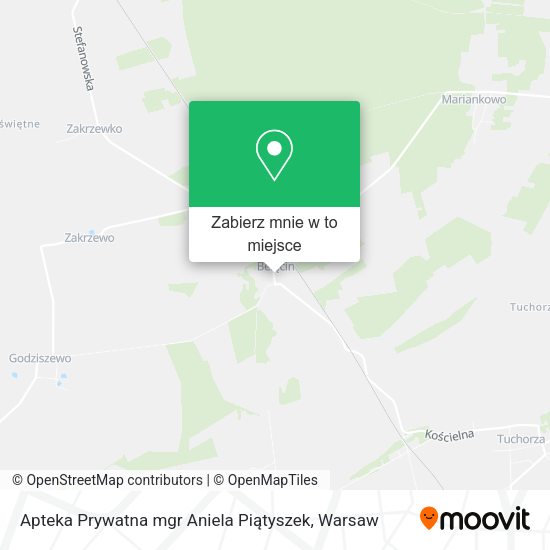 Mapa Apteka Prywatna mgr Aniela Piątyszek