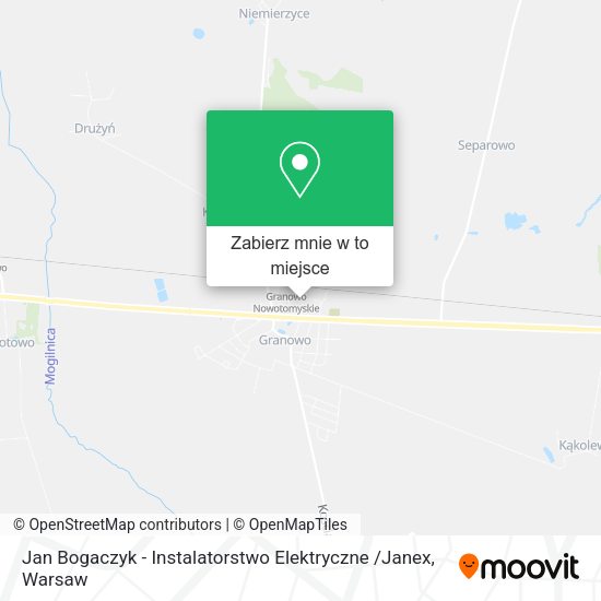 Mapa Jan Bogaczyk - Instalatorstwo Elektryczne /Janex