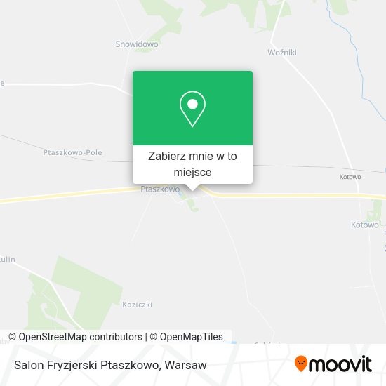 Mapa Salon Fryzjerski Ptaszkowo