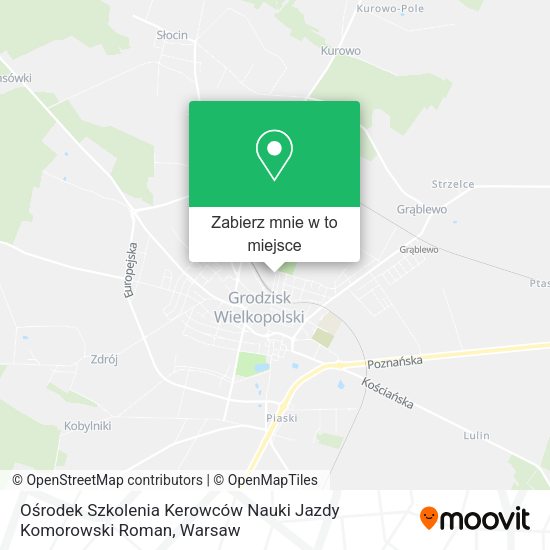 Mapa Ośrodek Szkolenia Kerowców Nauki Jazdy Komorowski Roman