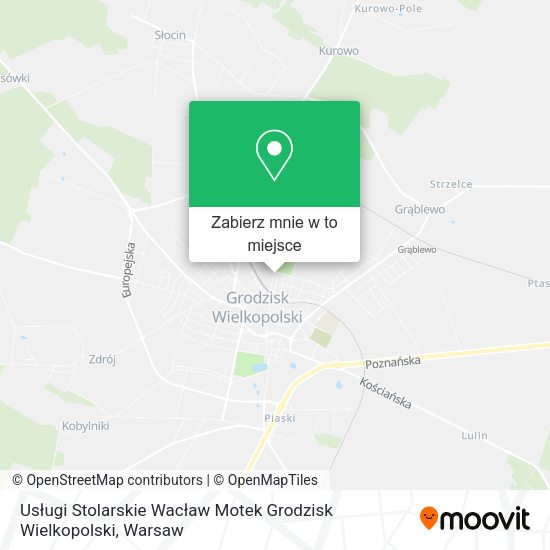 Mapa Usługi Stolarskie Wacław Motek Grodzisk Wielkopolski