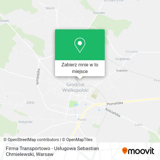 Mapa Firma Transportowo - Usługowa Sebastian Chmielewski