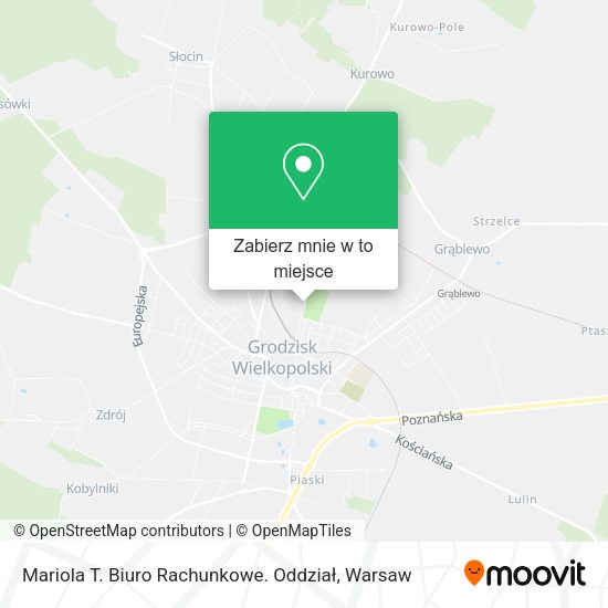 Mapa Mariola T. Biuro Rachunkowe. Oddział