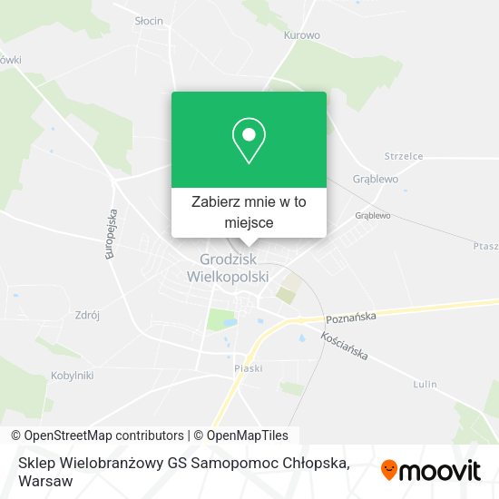 Mapa Sklep Wielobranżowy GS Samopomoc Chłopska