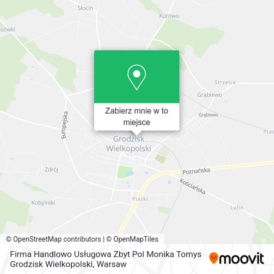 Mapa Firma Handlowo Usługowa Zbyt Pol Monika Tomys Grodzisk Wielkopolski