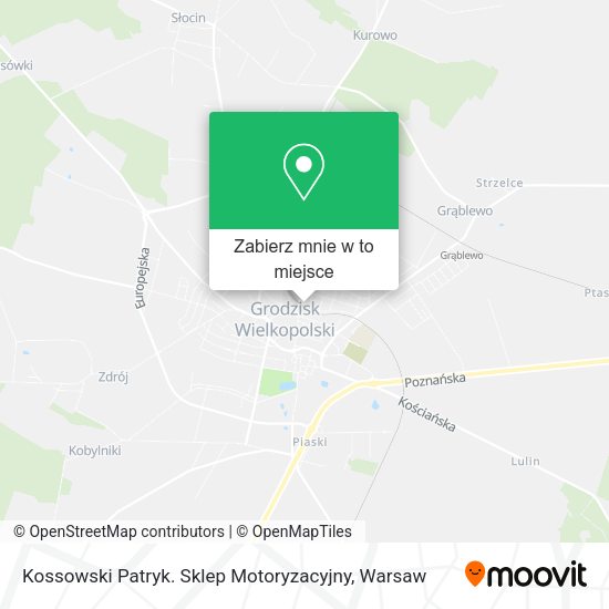 Mapa Kossowski Patryk. Sklep Motoryzacyjny