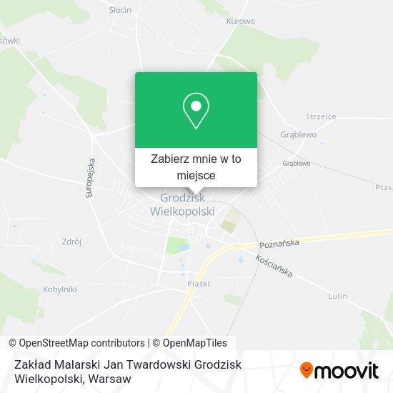 Mapa Zakład Malarski Jan Twardowski Grodzisk Wielkopolski