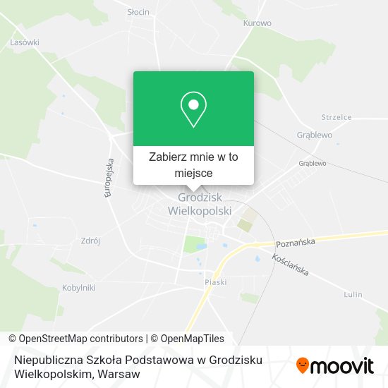 Mapa Niepubliczna Szkoła Podstawowa w Grodzisku Wielkopolskim