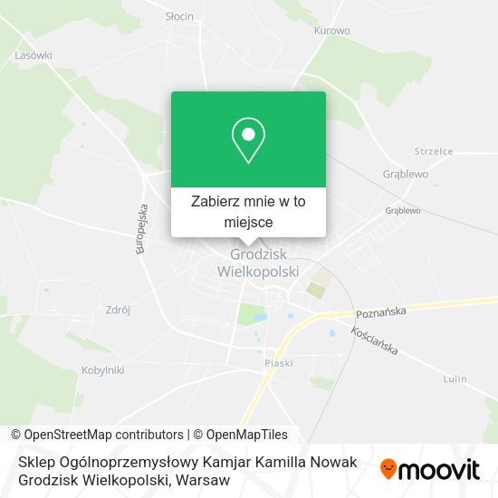 Mapa Sklep Ogólnoprzemysłowy Kamjar Kamilla Nowak Grodzisk Wielkopolski