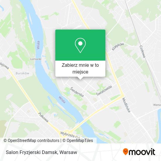 Mapa Salon Fryzjerski Damsk