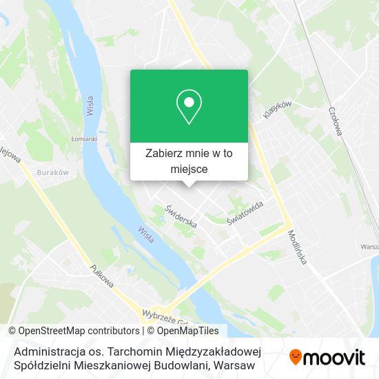 Mapa Administracja os. Tarchomin Międzyzakładowej Spółdzielni Mieszkaniowej Budowlani