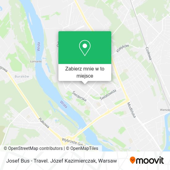 Mapa Josef Bus - Travel. Józef Kazimierczak