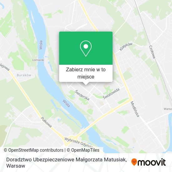 Mapa Doradztwo Ubezpieczeniowe Małgorzata Matusiak