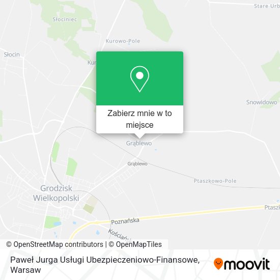 Mapa Paweł Jurga Usługi Ubezpieczeniowo-Finansowe