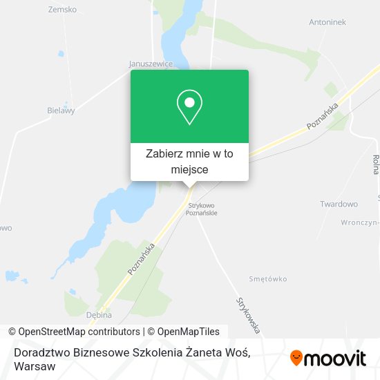 Mapa Doradztwo Biznesowe Szkolenia Żaneta Woś