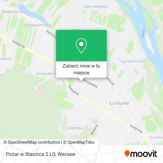 Mapa Pożar w Staszica 2 LO