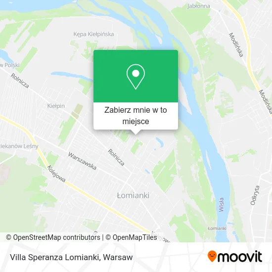 Mapa Villa Speranza Lomianki