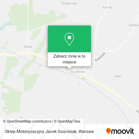 Mapa Sklep Motoryzacyjny Jacek Gosciniak