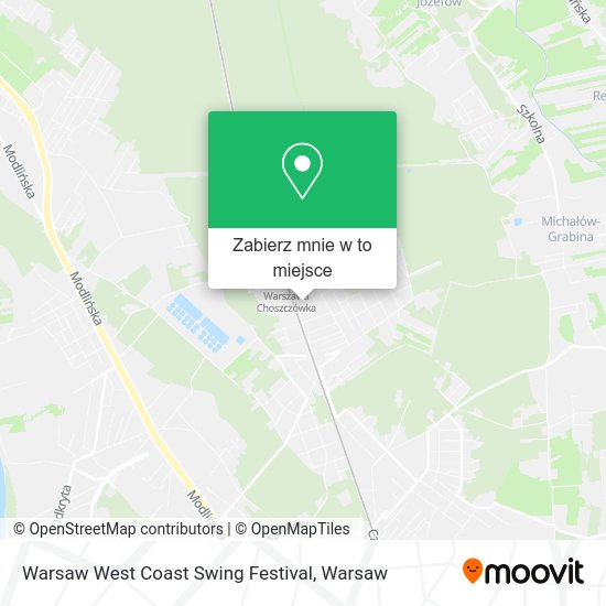 Mapa Warsaw West Coast Swing Festival