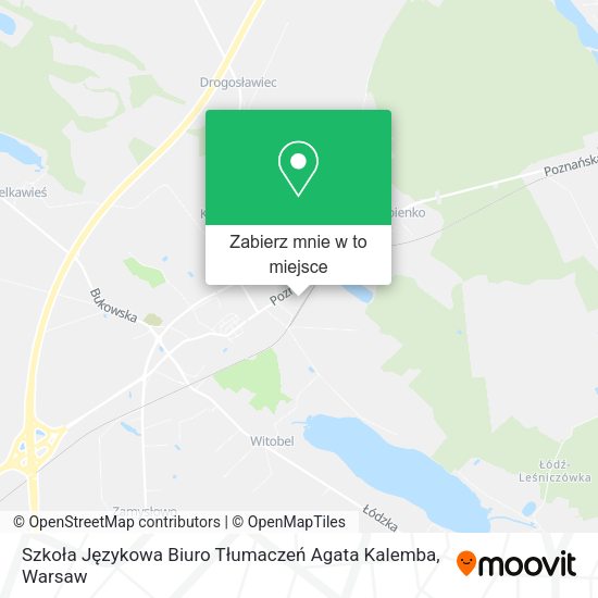 Mapa Szkoła Językowa Biuro Tłumaczeń Agata Kalemba