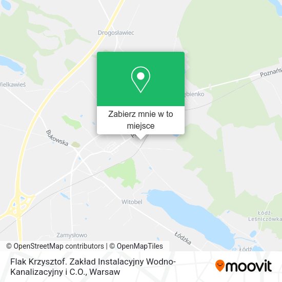 Mapa Flak Krzysztof. Zakład Instalacyjny Wodno-Kanalizacyjny i C.O.