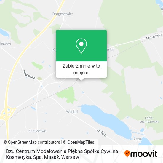 Mapa Dzu Centrum Modelowania Piękna Spółka Cywilna. Kosmetyka, Spa, Masaż