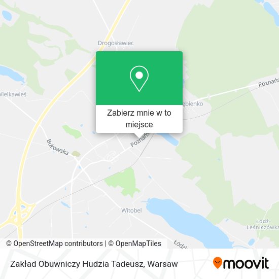 Mapa Zakład Obuwniczy Hudzia Tadeusz