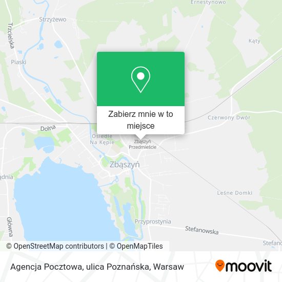 Mapa Agencja Pocztowa, ulica Poznańska