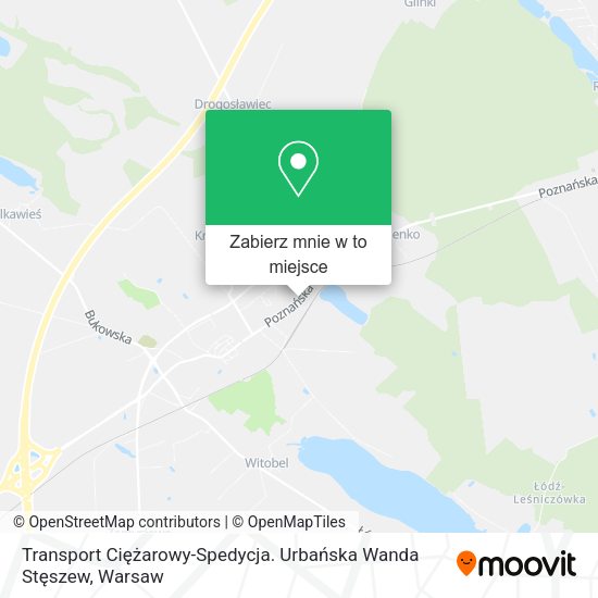 Mapa Transport Ciężarowy-Spedycja. Urbańska Wanda Stęszew