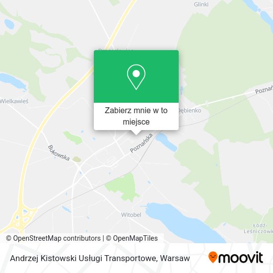 Mapa Andrzej Kistowski Usługi Transportowe