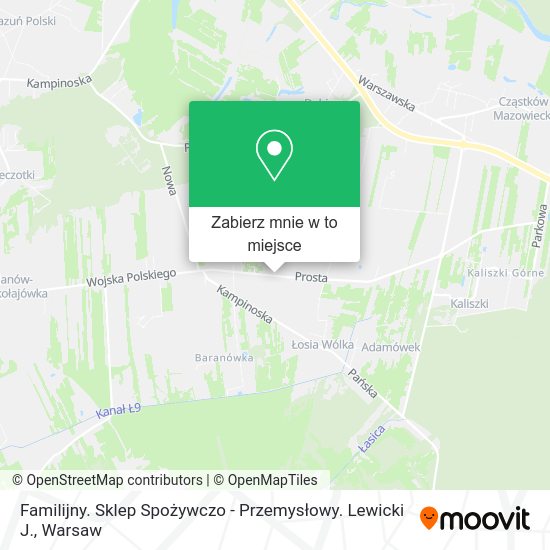 Mapa Familijny. Sklep Spożywczo - Przemysłowy. Lewicki J.