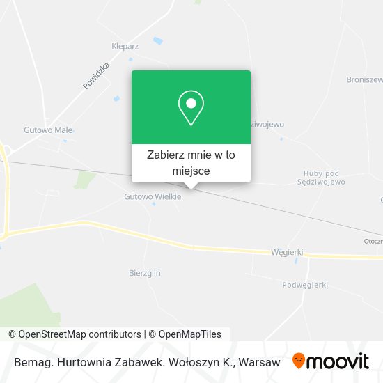 Mapa Bemag. Hurtownia Zabawek. Wołoszyn K.