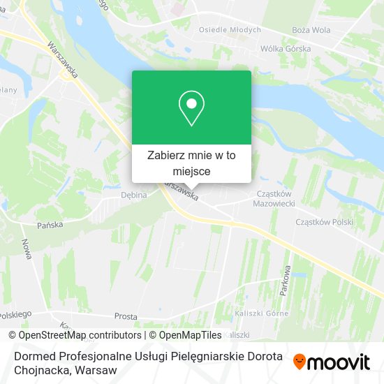 Mapa Dormed Profesjonalne Usługi Pielęgniarskie Dorota Chojnacka