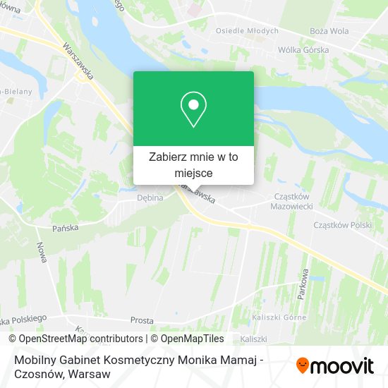 Mapa Mobilny Gabinet Kosmetyczny Monika Mamaj - Czosnów