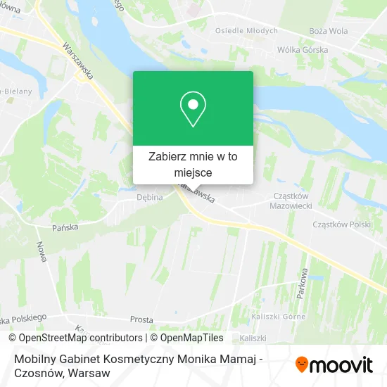 Mapa Mobilny Gabinet Kosmetyczny Monika Mamaj - Czosnów