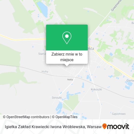 Mapa Igiełka Zakład Krawiecki Iwona Wróblewska