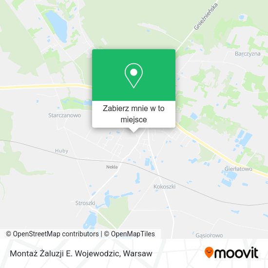 Mapa Montaż Żaluzji E. Wojewodzic