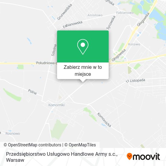 Mapa Przedsiębiorstwo Usługowo Handlowe Army s.c.