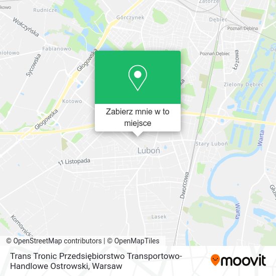 Mapa Trans Tronic Przedsiębiorstwo Transportowo-Handlowe Ostrowski