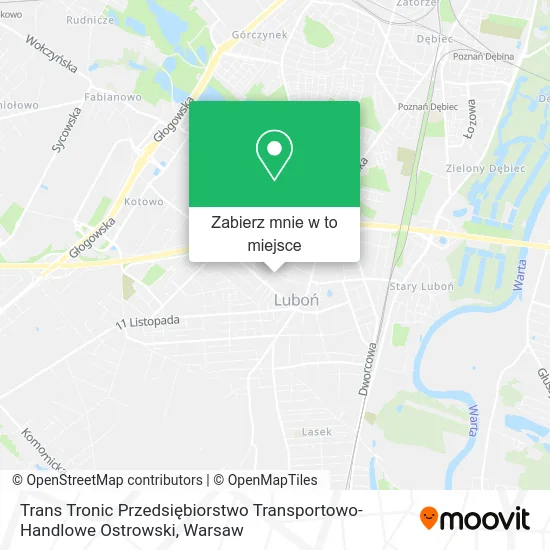Mapa Trans Tronic Przedsiębiorstwo Transportowo-Handlowe Ostrowski
