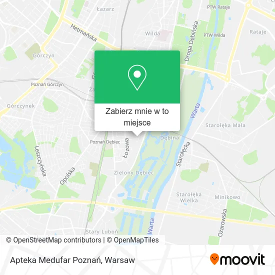 Mapa Apteka Medufar Poznań