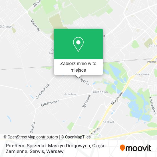 Mapa Pro-Rem. Sprzedaż Maszyn Drogowych, Części Zamienne. Serwis