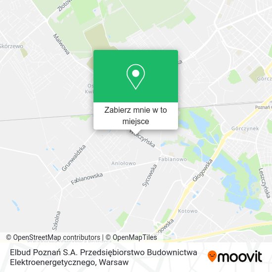 Mapa Elbud Poznań S.A. Przedsiębiorstwo Budownictwa Elektroenergetycznego