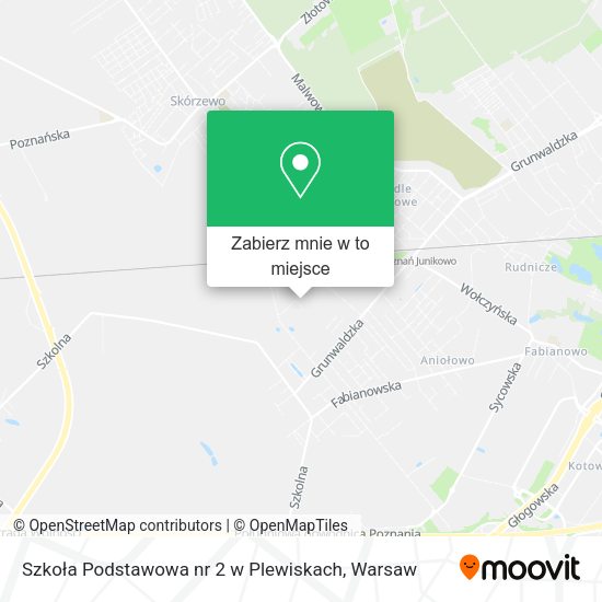 Mapa Szkoła Podstawowa nr 2 w Plewiskach