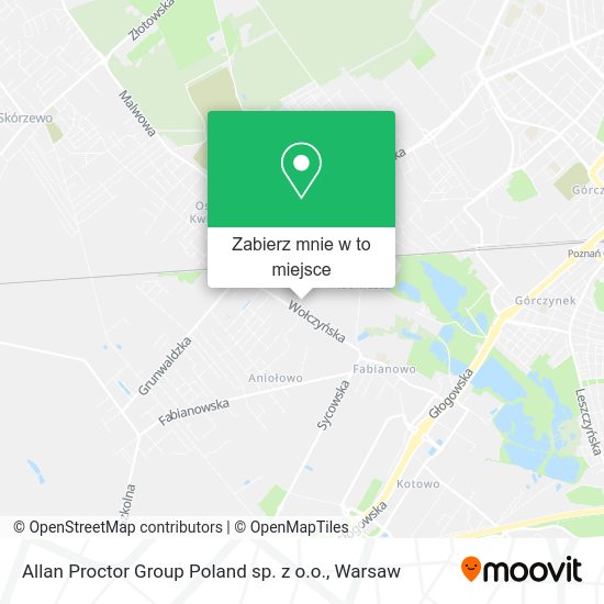 Mapa Allan Proctor Group Poland sp. z o.o.