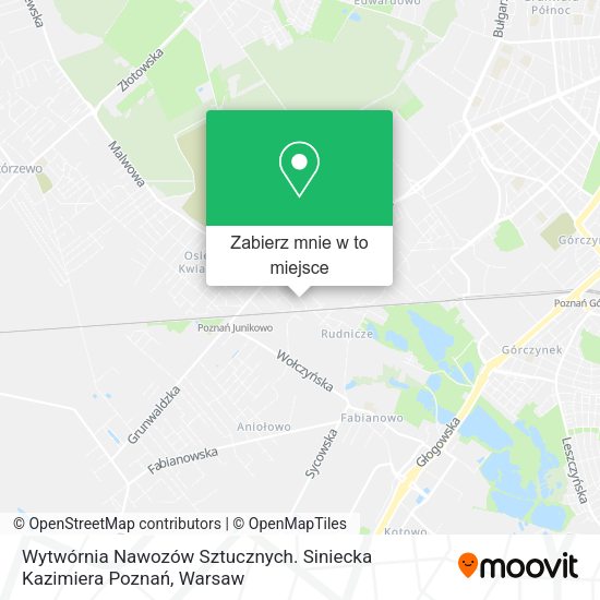 Mapa Wytwórnia Nawozów Sztucznych. Siniecka Kazimiera Poznań