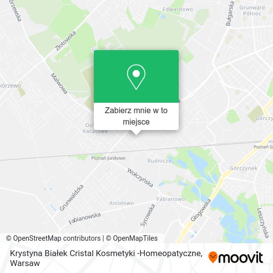 Mapa Krystyna Białek Cristal Kosmetyki -Homeopatyczne