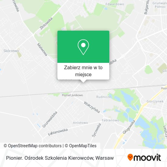 Mapa Pionier. Ośrodek Szkolenia Kierowców