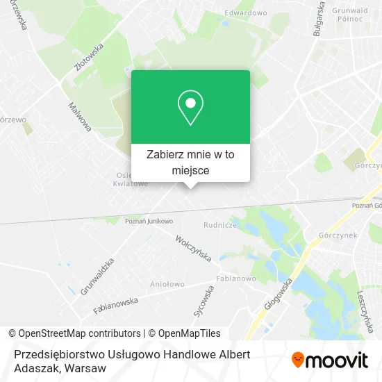 Mapa Przedsiębiorstwo Usługowo Handlowe Albert Adaszak